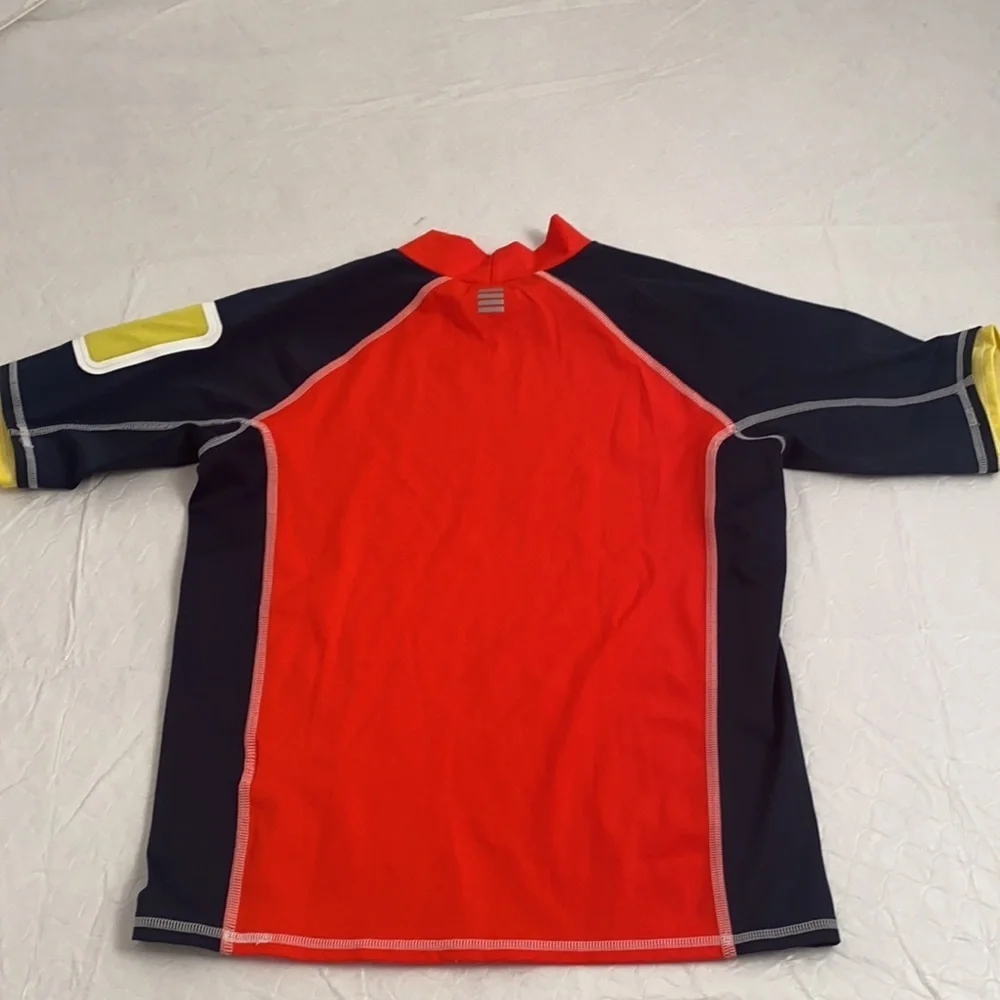 Lands End orange navy rash
